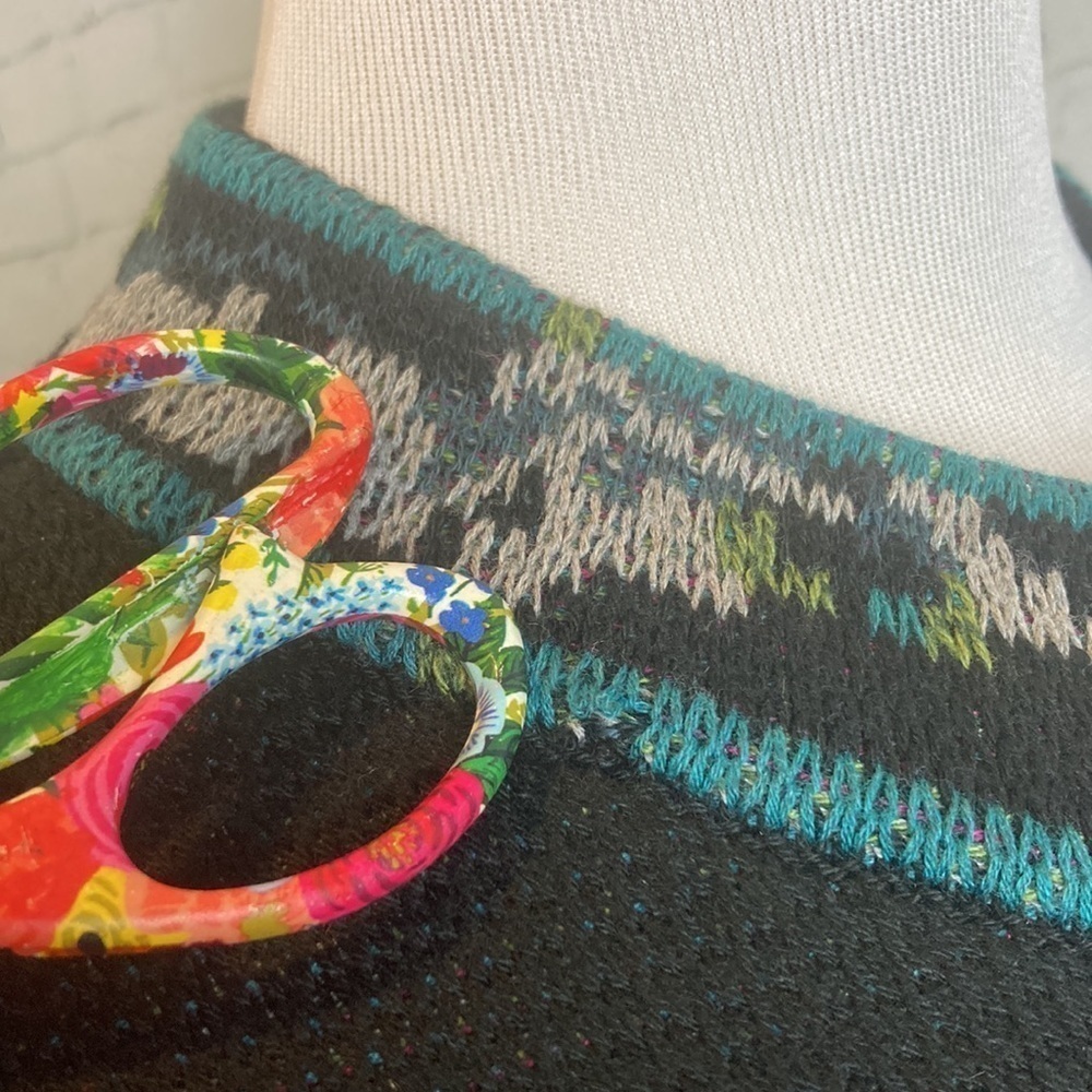 J. Jill Trailing Flowers Jacquard Topper Coat Large Lagenlook Floral Duster Fall - Picture 8 of 16